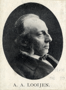 105574 Portret van A.A. Looijen, geboren 1828, directeur van het Zendingshuis te Utrecht (1873-1890), overleden 1893. ...